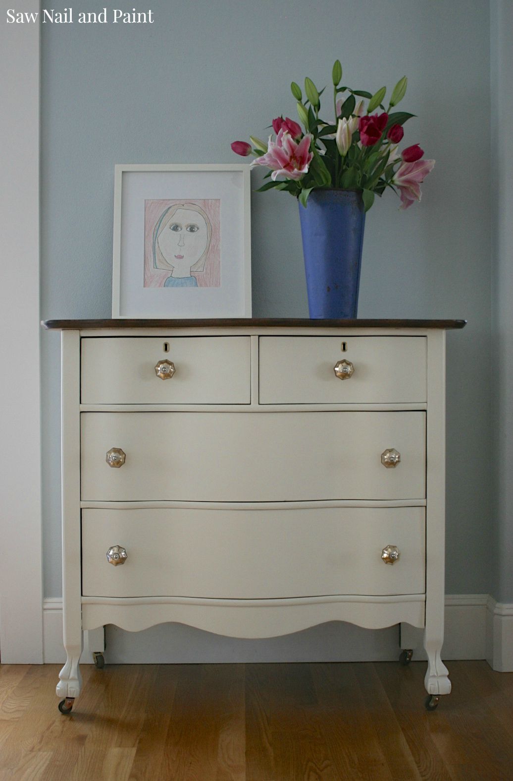 Antique White Paint Dresser