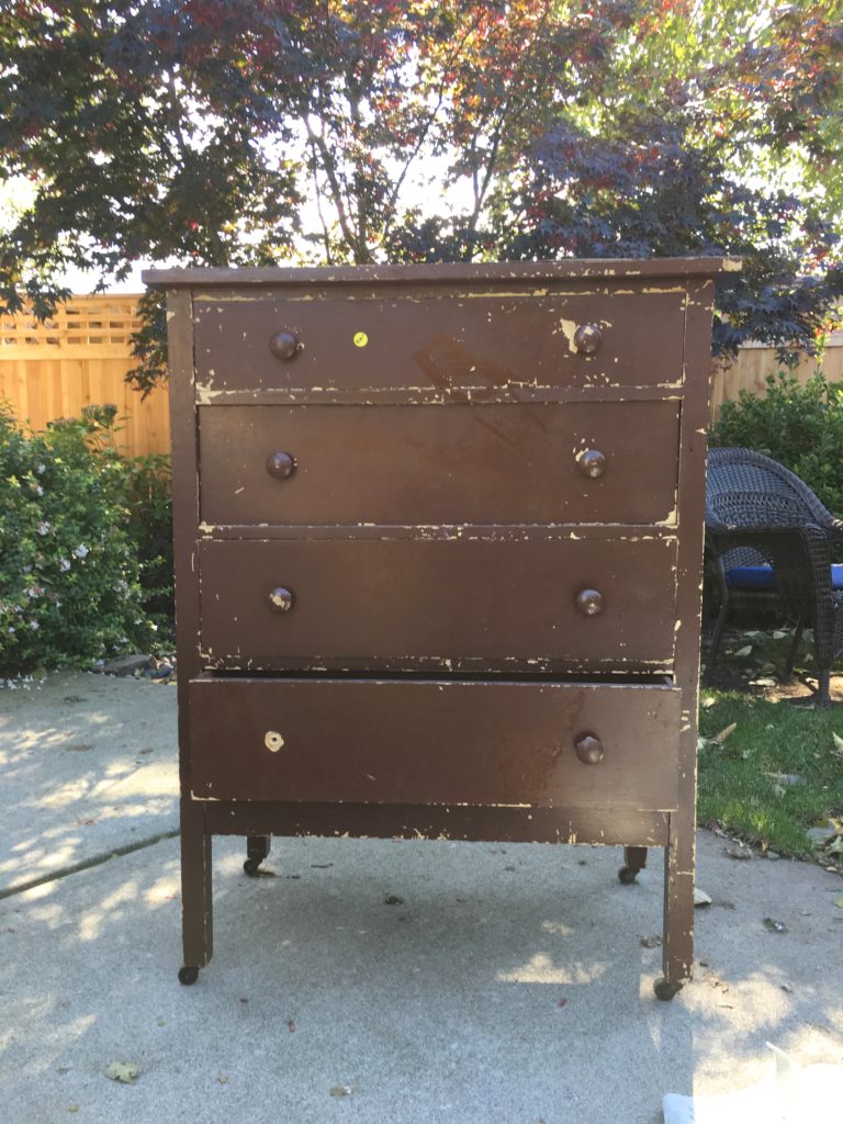 Vintage Dresser In Fort York Red Saw Nail And Paint