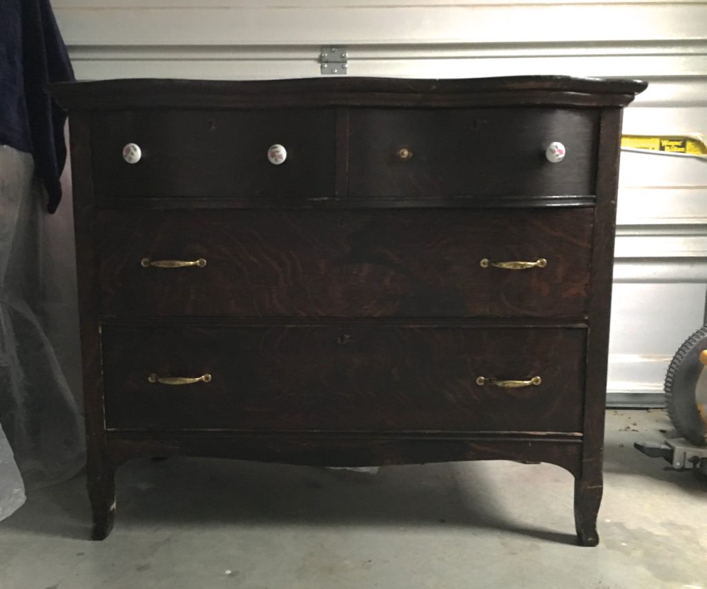 Dresser Makeover In Navy And Brass Saw Nail And Paint