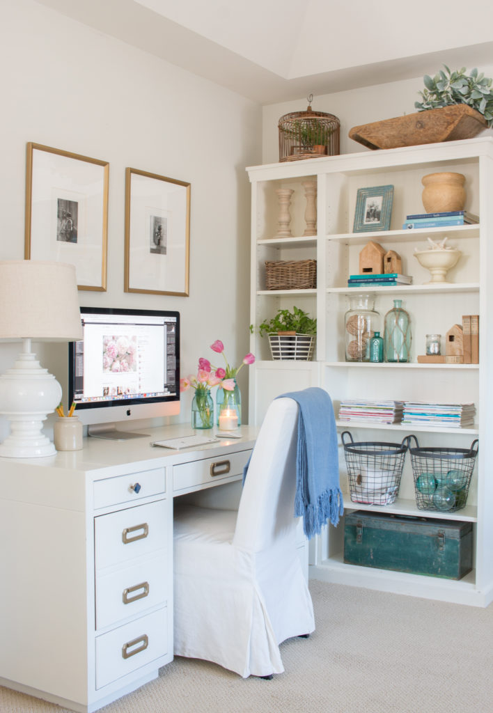 White desk and shelves - Saw Nail and Paint